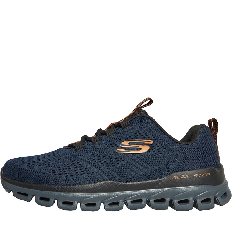 Mens Glide Step Fasten Up Navy/Orange