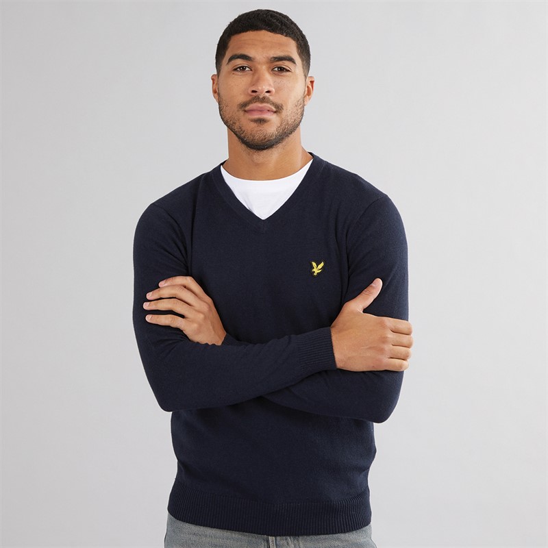 Mens V-Neck Jumper Z271 Dark Navy 1 Mens V-Neck Jumper Z271 Dark Navy