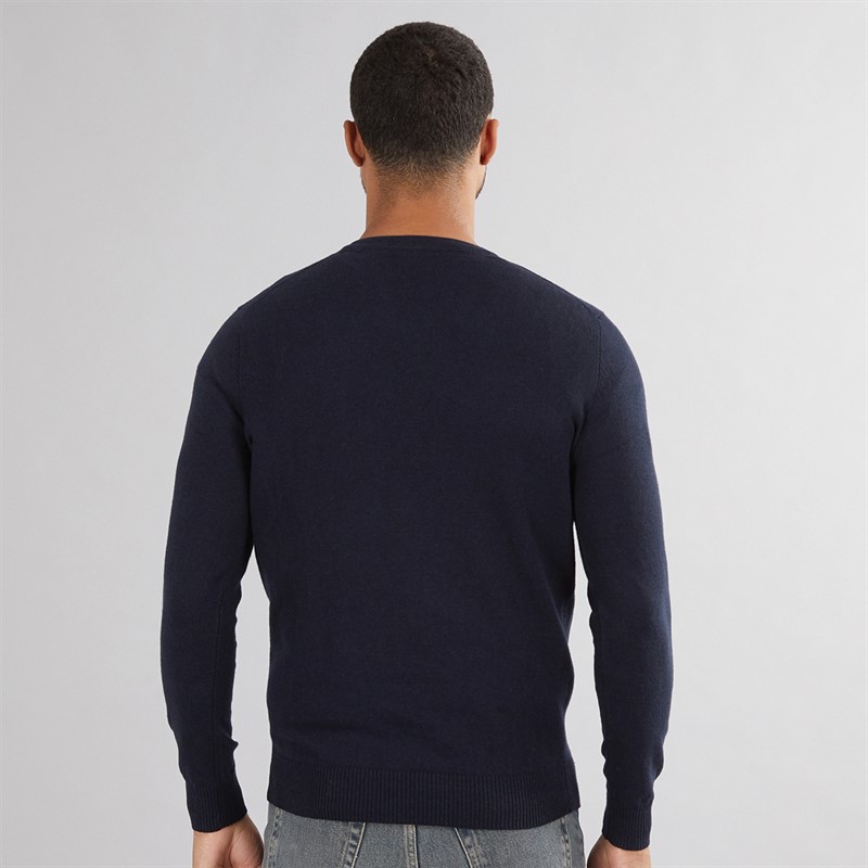 Mens V-Neck Jumper Z271 Dark Navy 2 Mens V-Neck Jumper Z271 Dark Navy