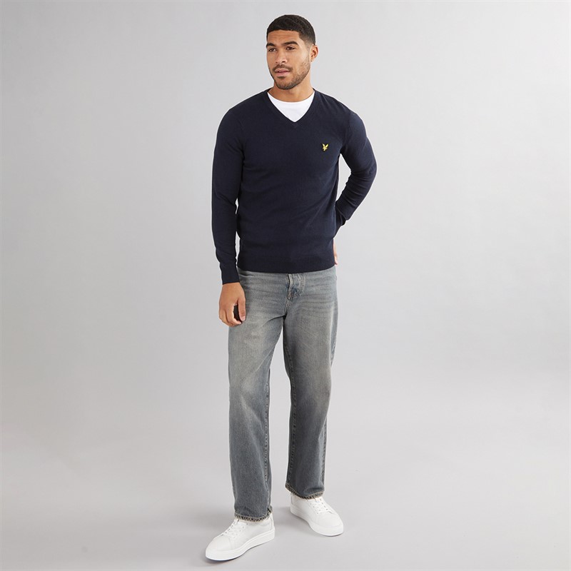 Mens V-Neck Jumper Z271 Dark Navy 4 Mens V-Neck Jumper Z271 Dark Navy