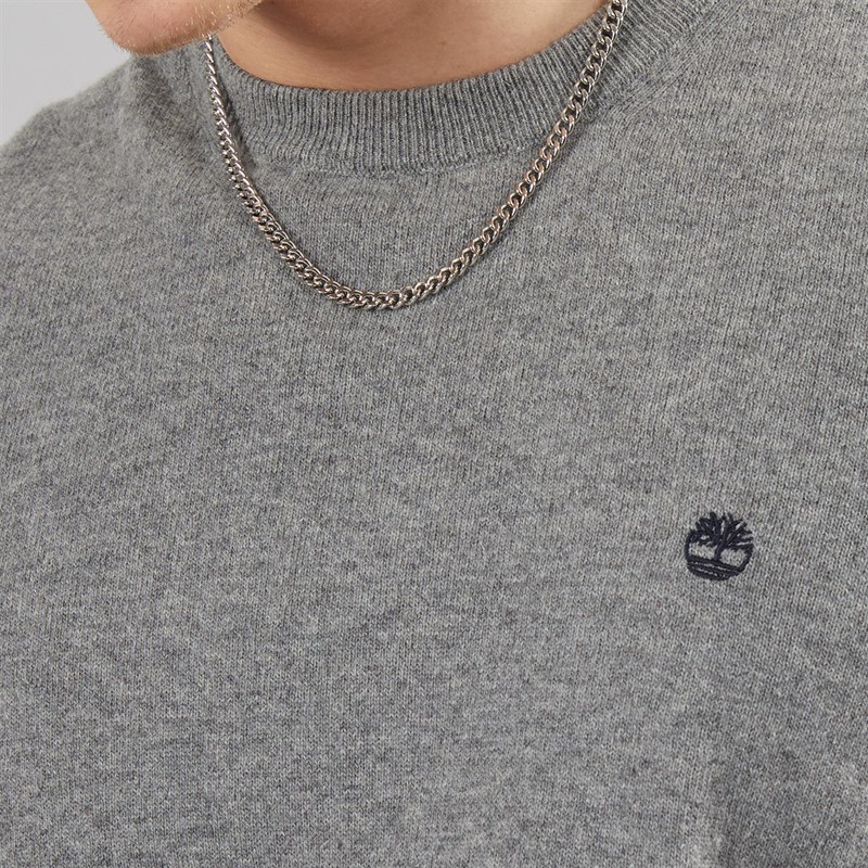 Mens Q4 Lambswool Crew Jumper Medium Grey Heather 3 Mens Q4 Lambswool Crew Jumper Medium Grey Heather
