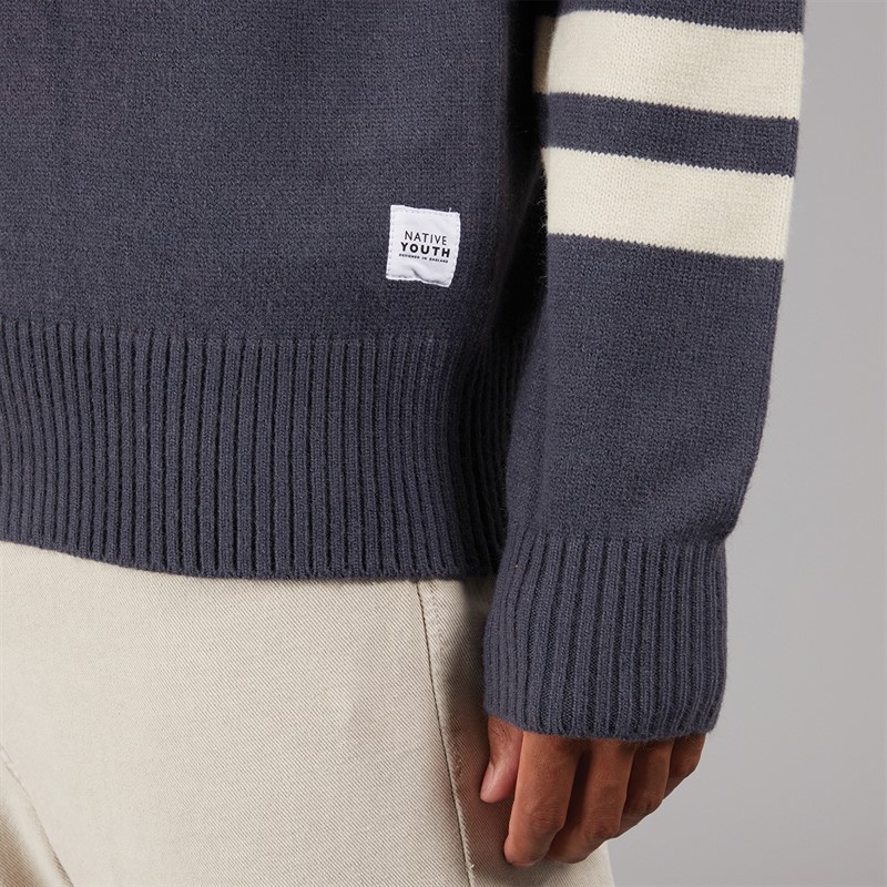 Mens Relaxed Fit Varsity Cardigan Navy 3 Mens Relaxed Fit Varsity Cardigan Navy