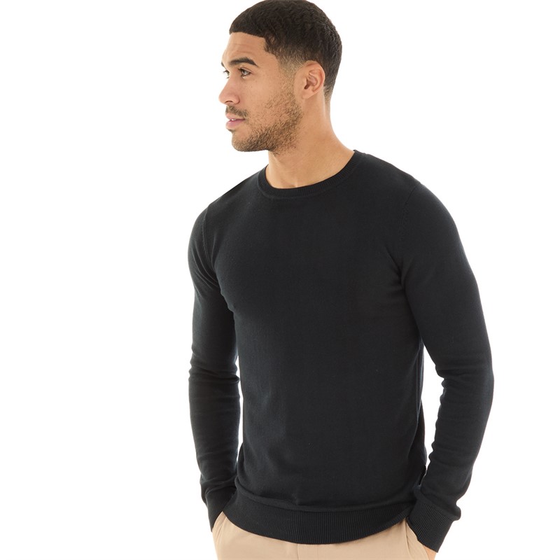 Mens Cotton Crew Neck Jumper Marine