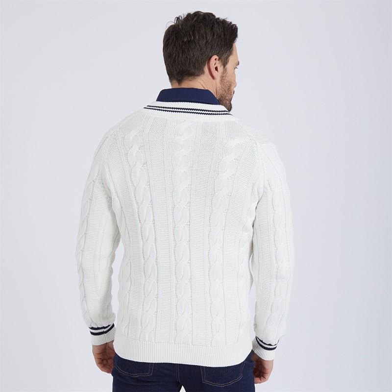 Mens Cricket Jumper White 2 Mens Cricket Jumper White