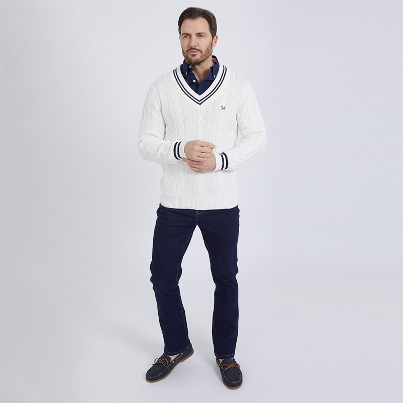 Mens Cricket Jumper White 4 Mens Cricket Jumper White
