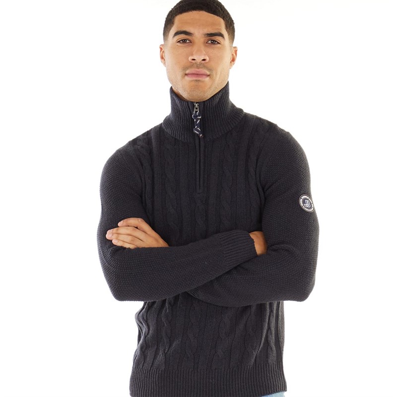 Mens Shane Knit Jumper Navy Blazer