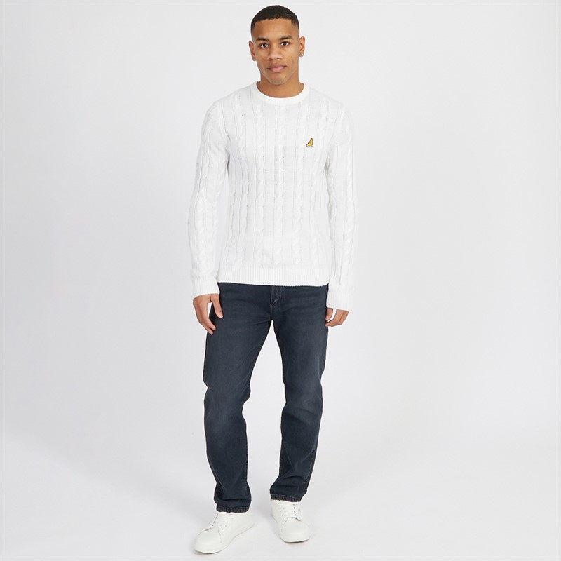 Mens Alliance Crew Neck Jumper Vintage White 4 Mens Alliance Crew Neck Jumper Vintage White