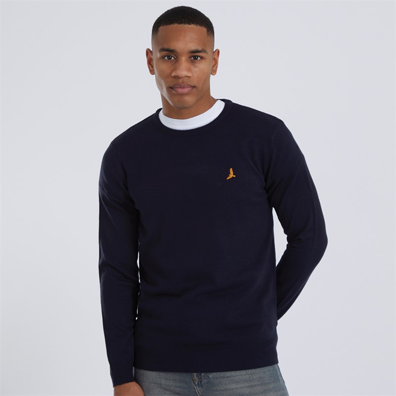Mens Theory Crew Neck Jumper Navy