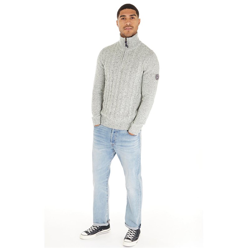 Mens Shane Knit Jumper Silver Birch 4 Mens Shane Knit Jumper Silver Birch