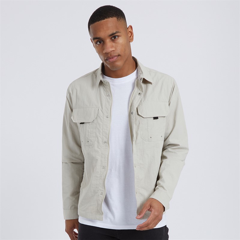 Mens Pearson Overshirt Light Stone