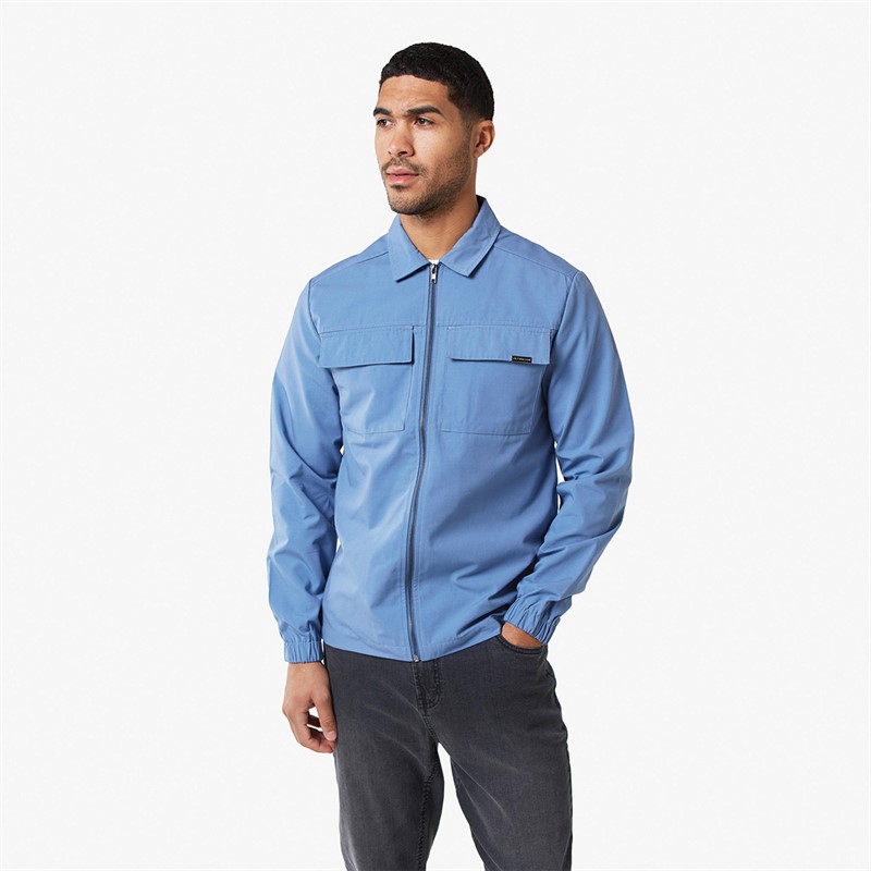Mens Smart Utility Shirt Washed Blue