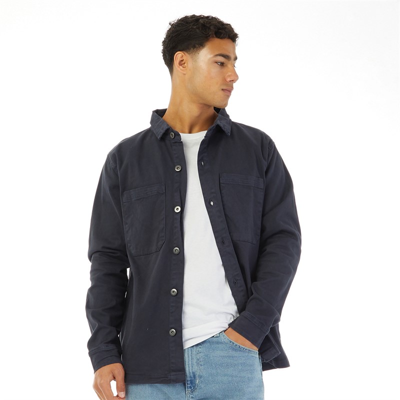 Mens Overshirt Jacket Navy 1 Mens Overshirt Jacket Navy