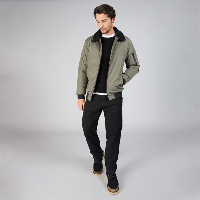Mens Bomber Jacket Khaki 4 Mens Bomber Jacket Khaki