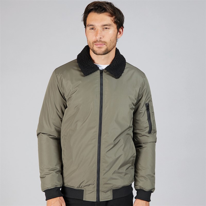 Mens Bomber Jacket Khaki 5 Mens Bomber Jacket Khaki