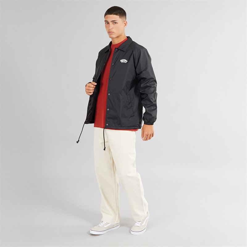 Mens Torrey Coaches Jacket Black/White 4 Mens Torrey Coaches Jacket Black/White