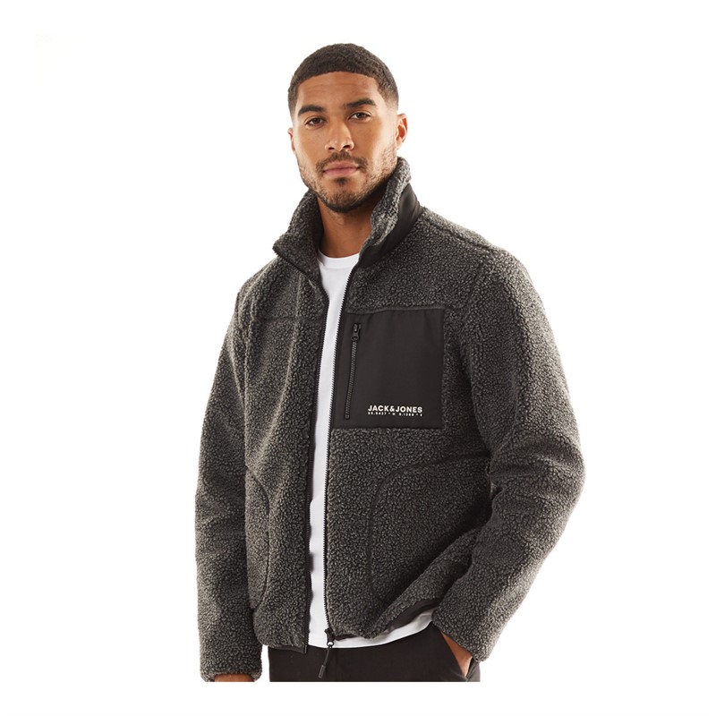 Mens Vesterbro Teddy Jacket Grey Marl
