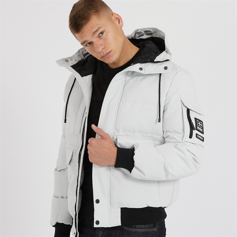 Mens Milwaka Fur Lined Hooded Jacket Putty