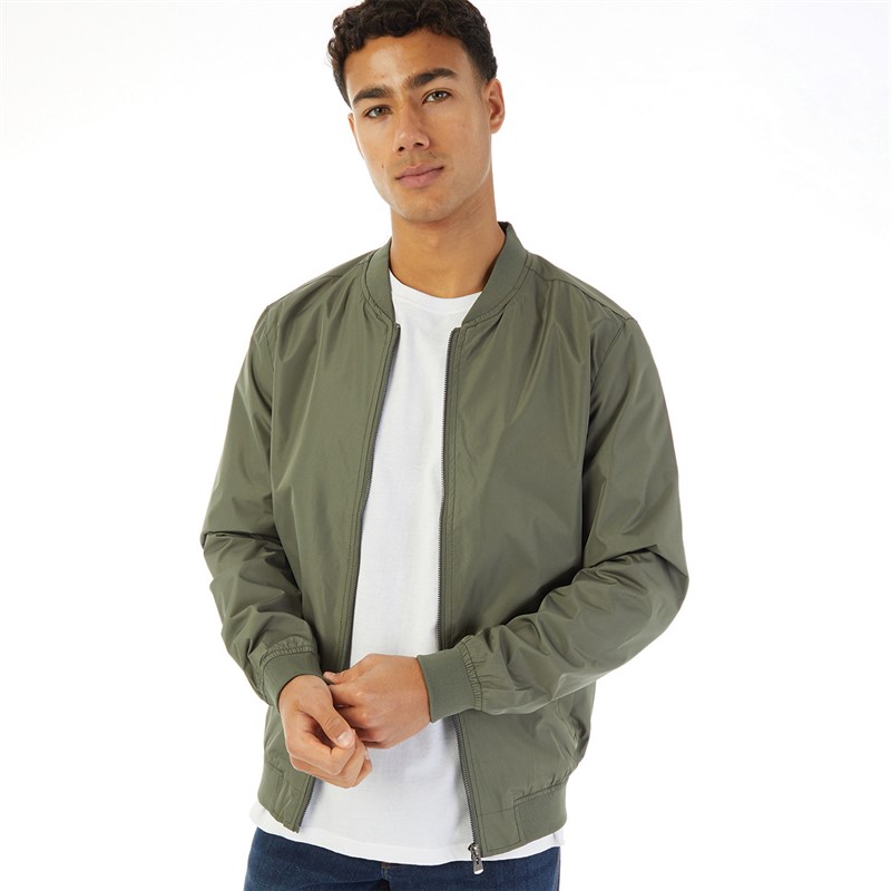 Mens Bomber Jacket Khaki 1 Mens Bomber Jacket Khaki