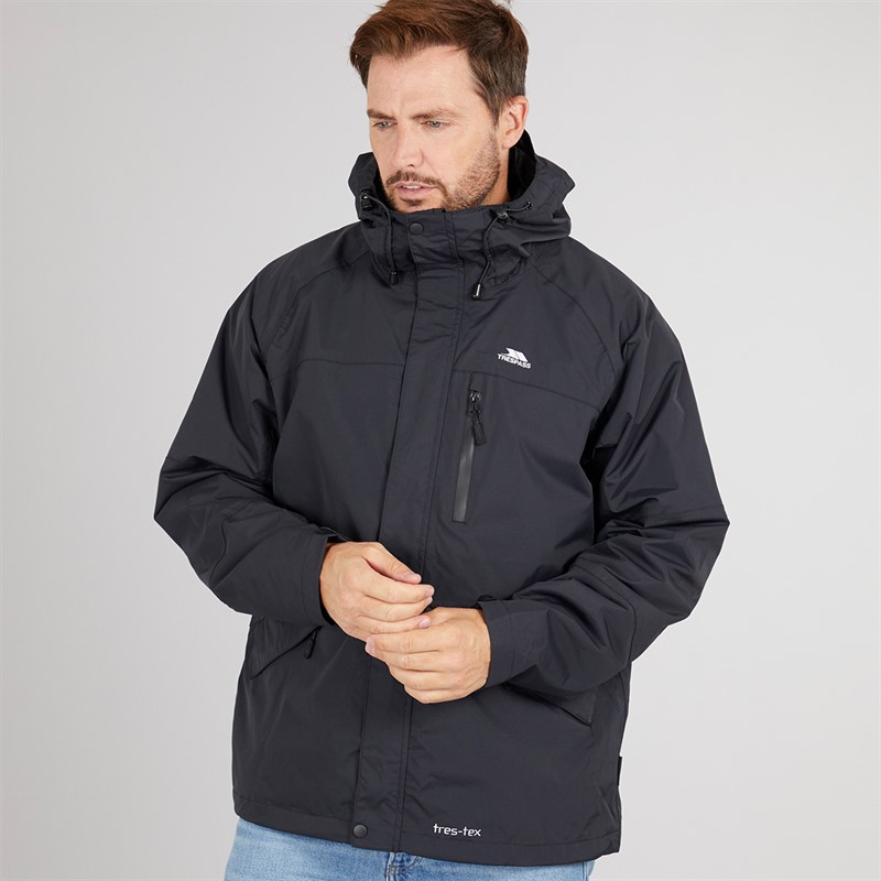 Mens Corvo Hooded Waterproof Shell Jacket Black 3 Mens Corvo Hooded Waterproof Shell Jacket Black