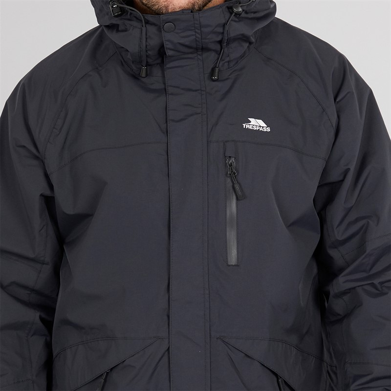Mens Corvo Hooded Waterproof Shell Jacket Black 5 Mens Corvo Hooded Waterproof Shell Jacket Black