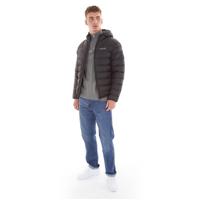 Mens Lionel Zip Through Padded Jacket Black 3 Mens Lionel Zip Through Padded Jacket Black