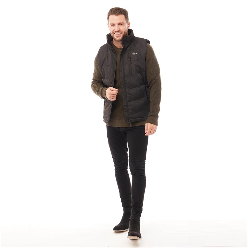 Mens Brecker Padded Waterproof Gilet Vest Black 3 Mens Brecker Padded Waterproof Gilet Vest Black