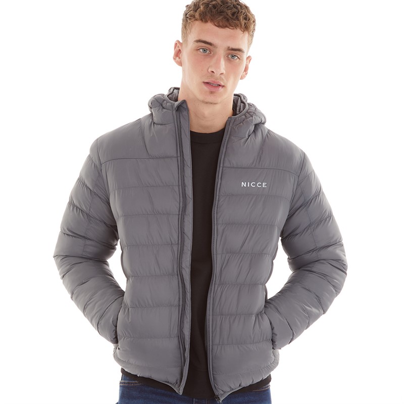Mens Lionel Zip Through Padded Jacket Coal
