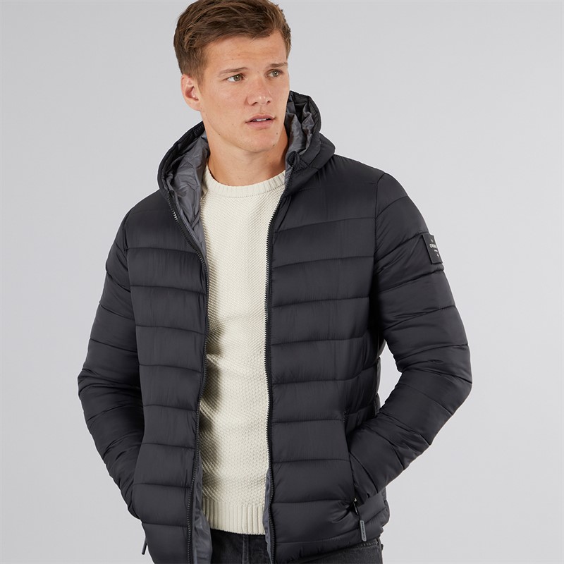 Mens Gattering Puffer Jacket Black