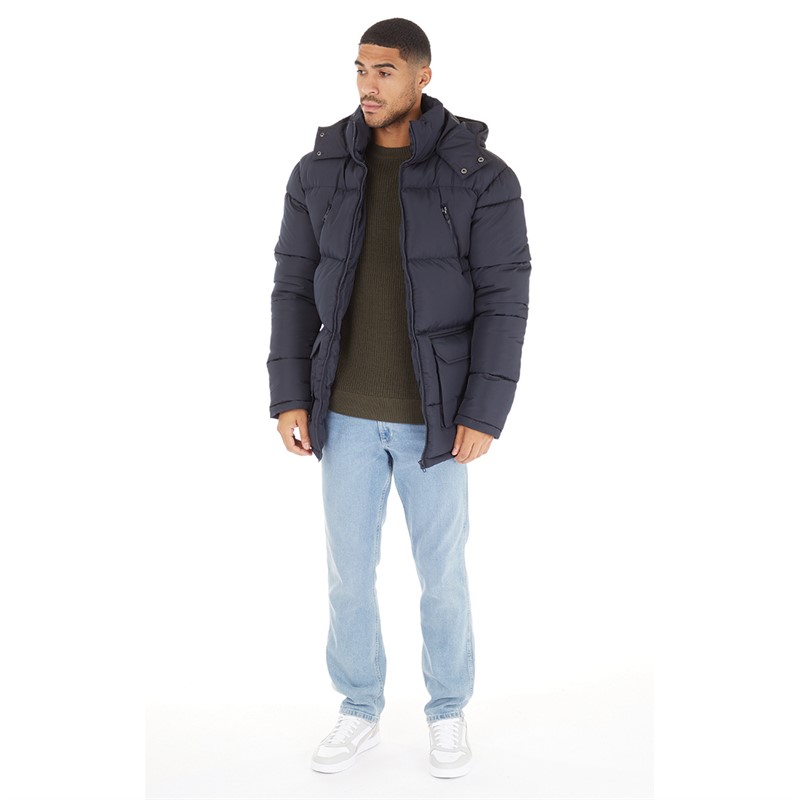 Mens Zip Puffer Jacket Marine 3 Mens Zip Puffer Jacket Marine