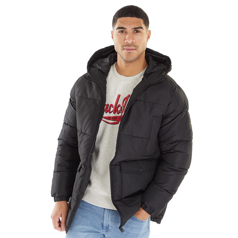 Mens Weng Heavy Long Puffer Jacket Black