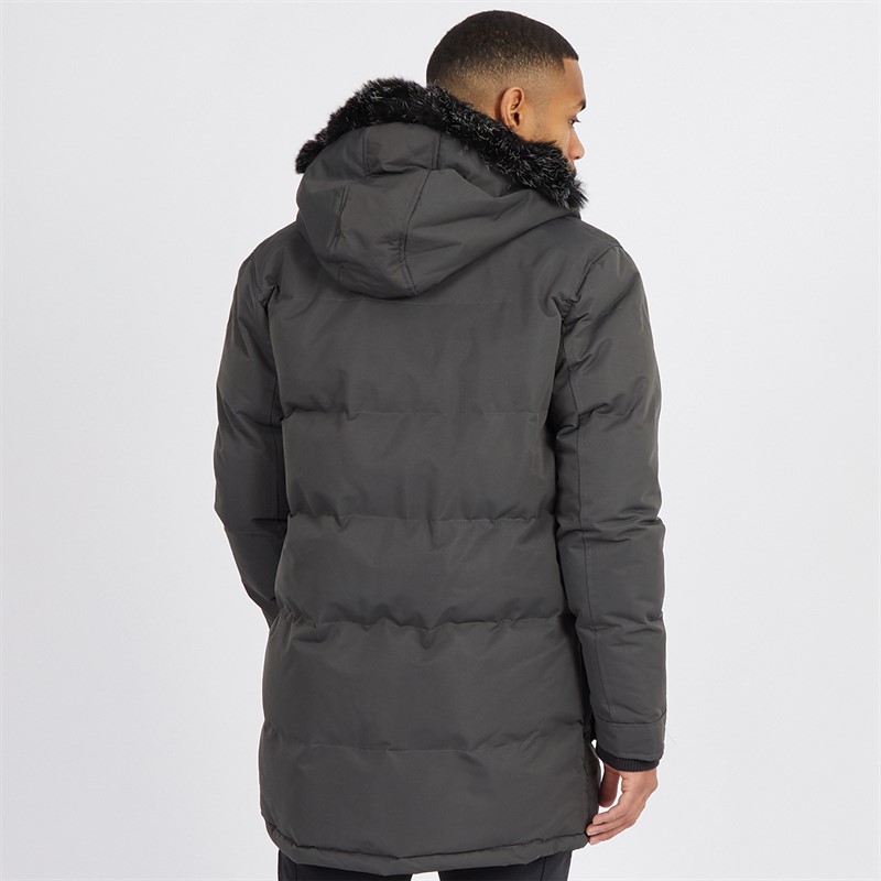 Mens Jethrocharc Padded Parka Jacket Charcoal 2 Mens Jethrocharc Padded Parka Jacket Charcoal