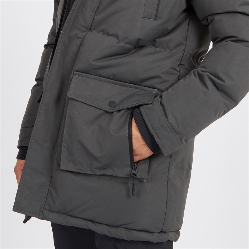 Mens Jethrocharc Padded Parka Jacket Charcoal 3 Mens Jethrocharc Padded Parka Jacket Charcoal
