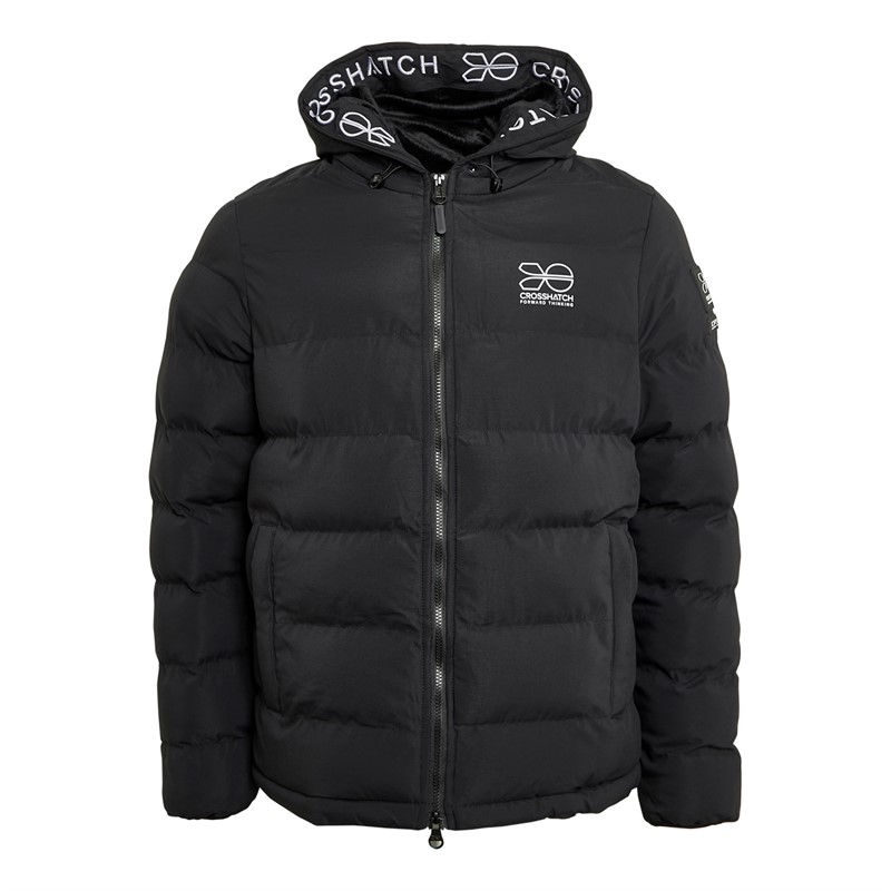 Mens Pitsburg Padded Hooded Jacket Black