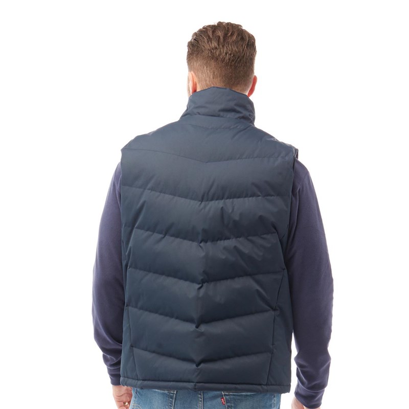 Mens Brecker Padded Gilet Vest Navy 2 Mens Brecker Padded Gilet Vest Navy