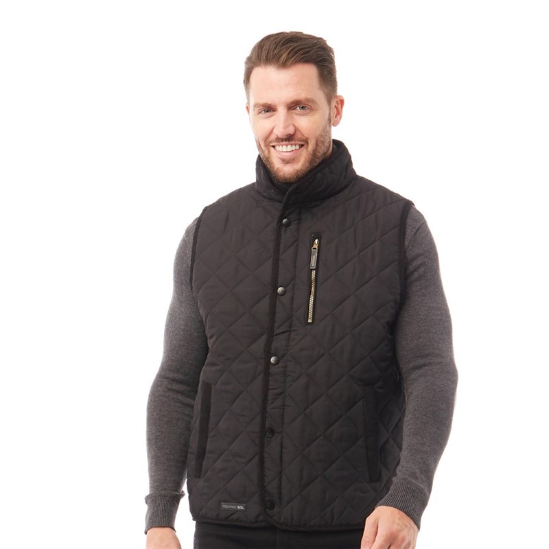 Mens Forsyth Quilted Gilet Black 1 Mens Forsyth Quilted Gilet Black