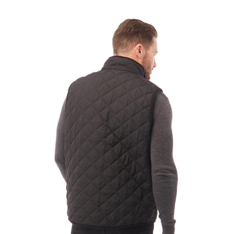 Mens Forsyth Quilted Gilet Black 2 Mens Forsyth Quilted Gilet Black