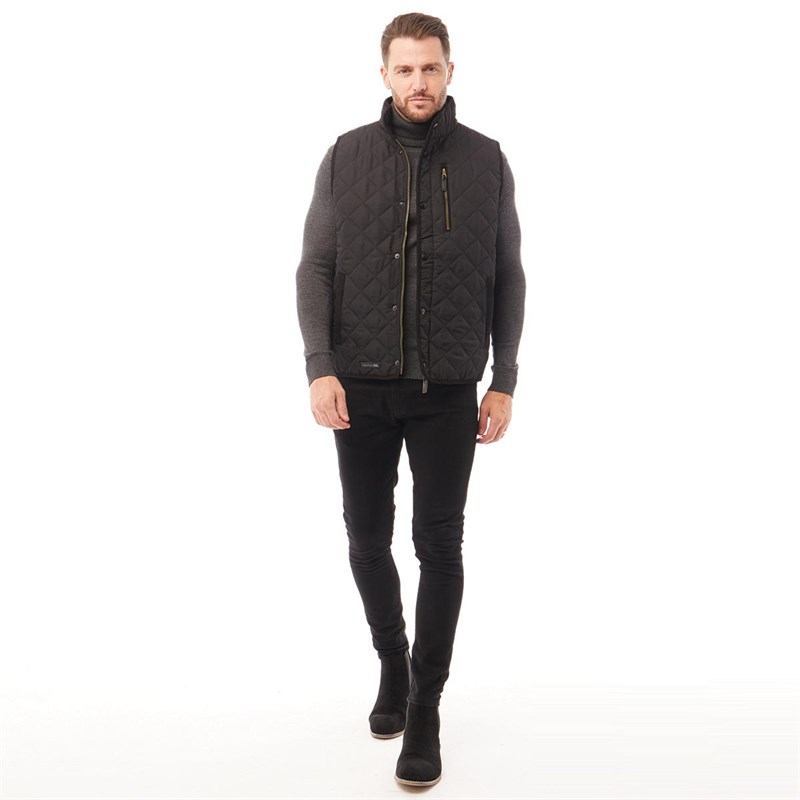Mens Forsyth Quilted Gilet Black 3 Mens Forsyth Quilted Gilet Black