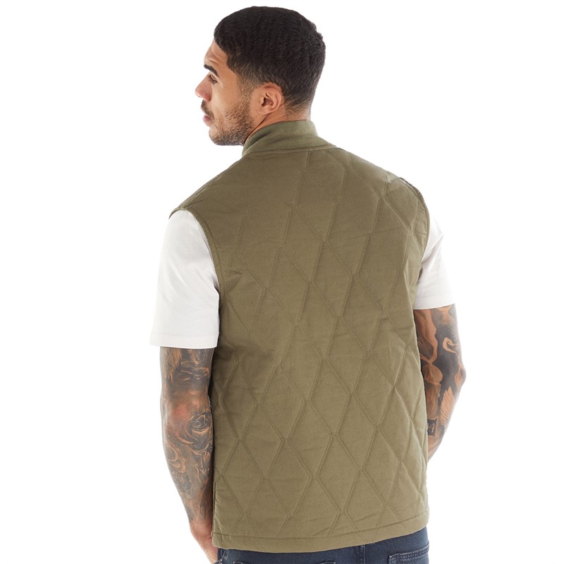 Mens Quilted Gilet Linden Khaki 2 Mens Quilted Gilet Linden Khaki