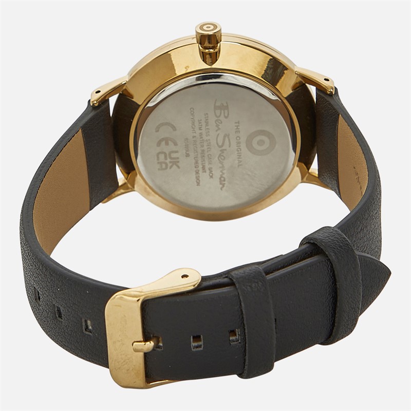 Mens Strap Watch With Blue Sunray Dial Black 3 Mens Strap Watch With Blue Sunray Dial Black