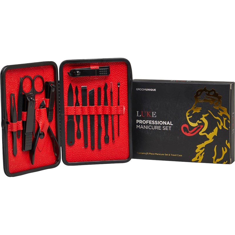 Mens Cutter And Groom Manicure Set Black