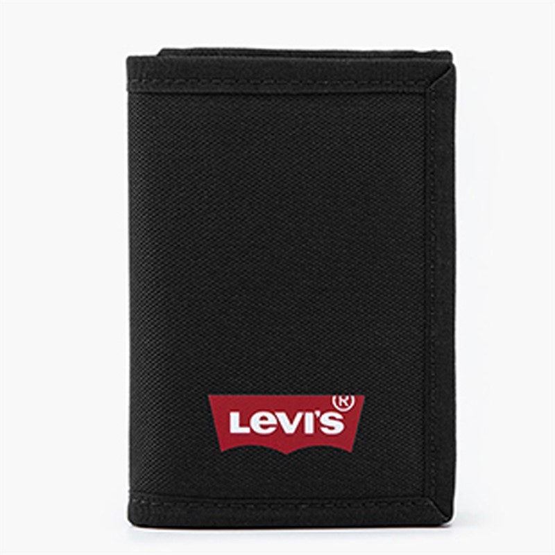 Mens Batwing Tri-Fold Wallet Caviar