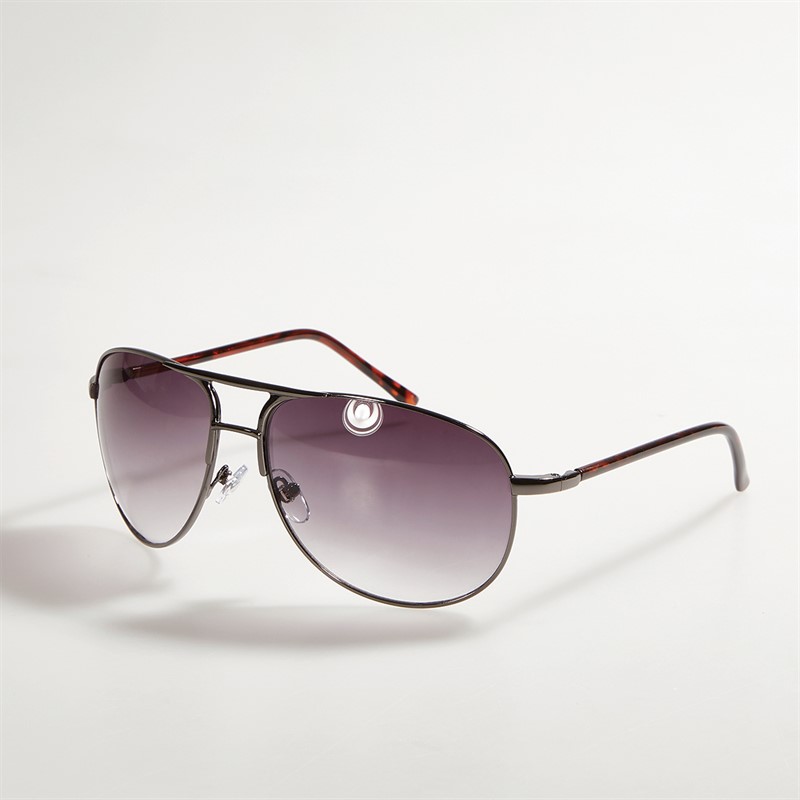 Mens Round Sunglasses Black/Tort
