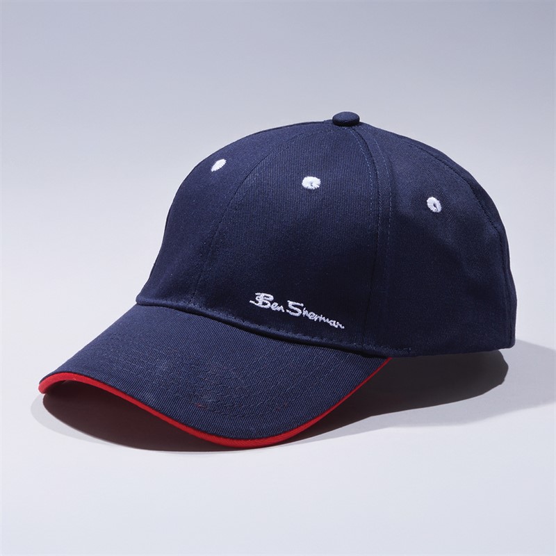 Mens Stepney Baseball Cap Navy/Red
