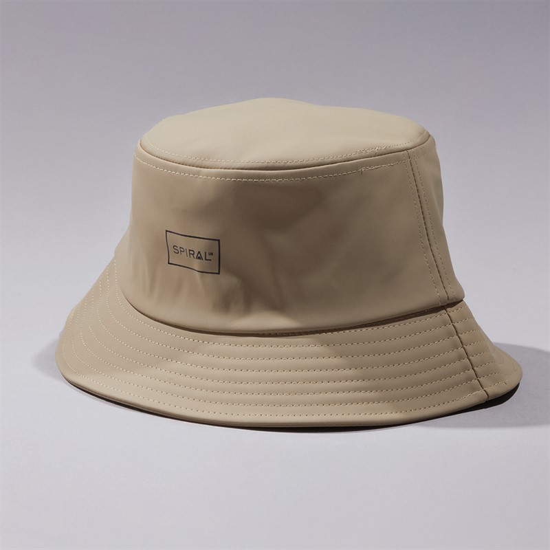 Mens Bucket Hat Stone PU