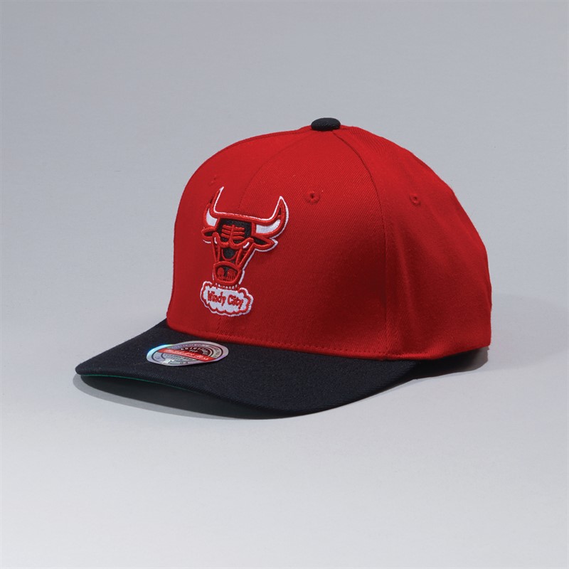 Chicago Bulls NBA Team 2 Tone Snapback Cap Red/Black/Grey