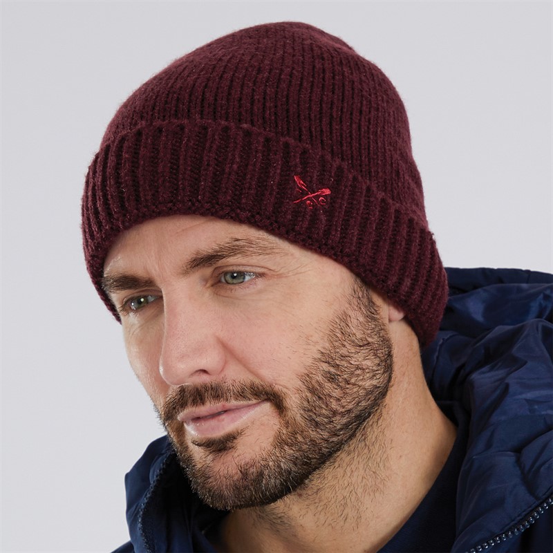 Mens Beanie Burgundy