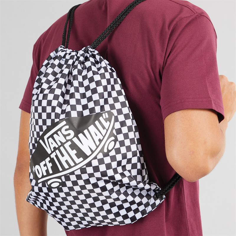 Benched Drawstring Bag Black/White