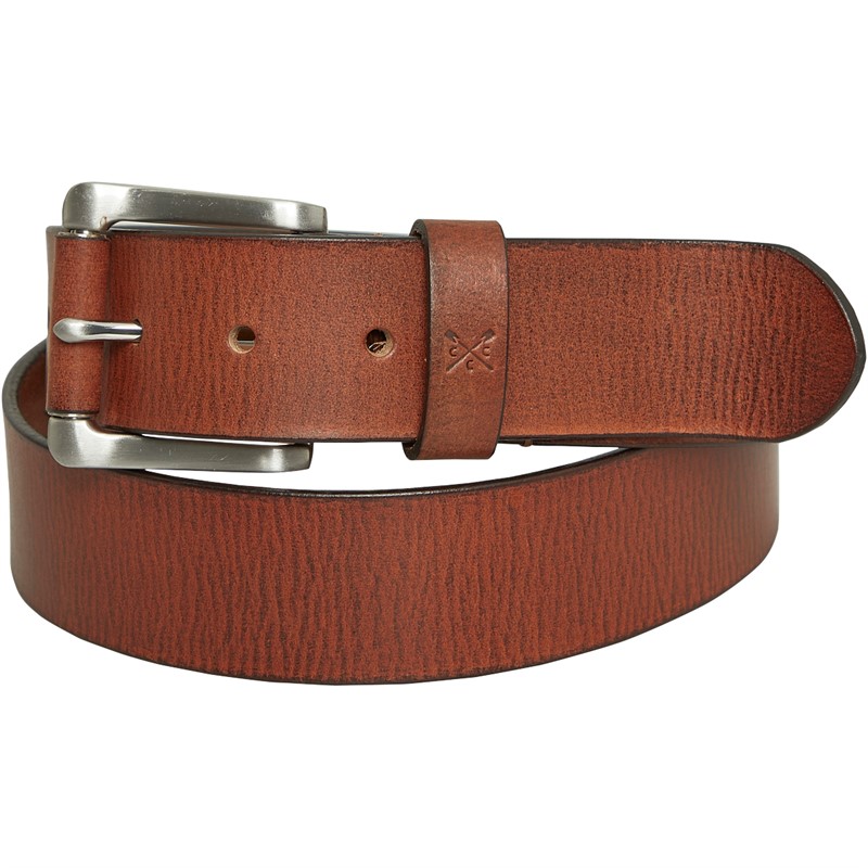 Mens Pembroke Leather Roller Belt Tan