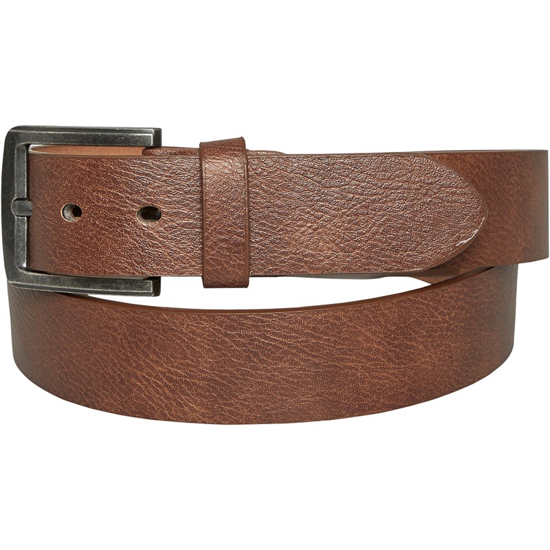 Mens Bonded Leather Belt Brown