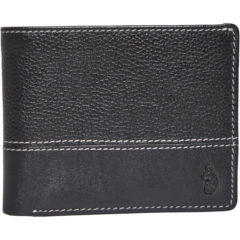 Mens 100% Leather Volcombe Wallet Black